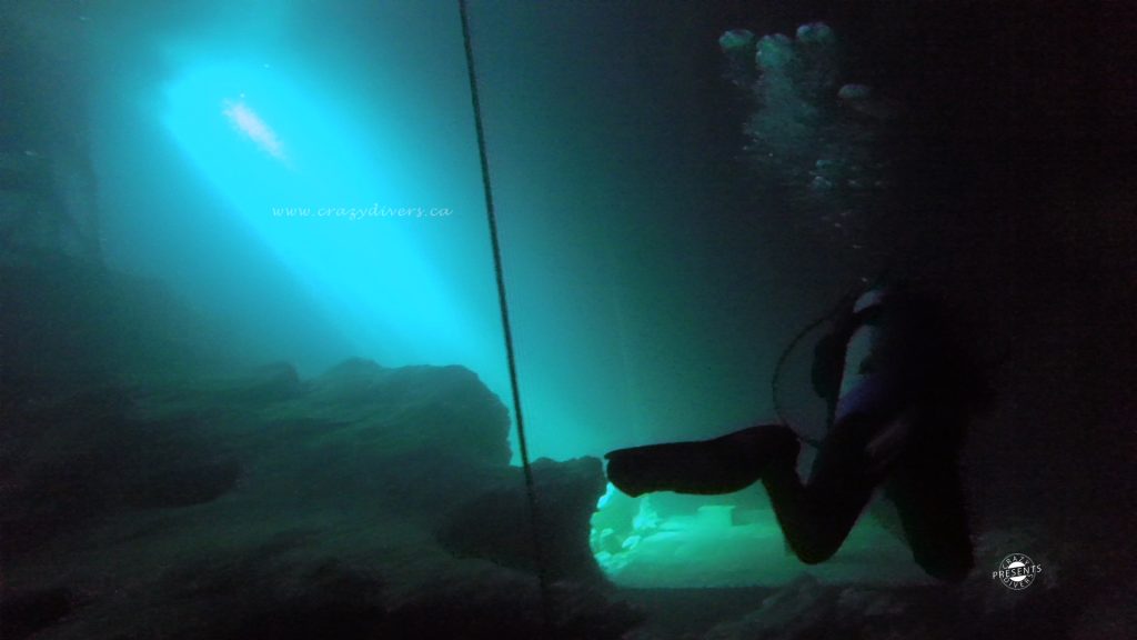 vue sous marine de la cave